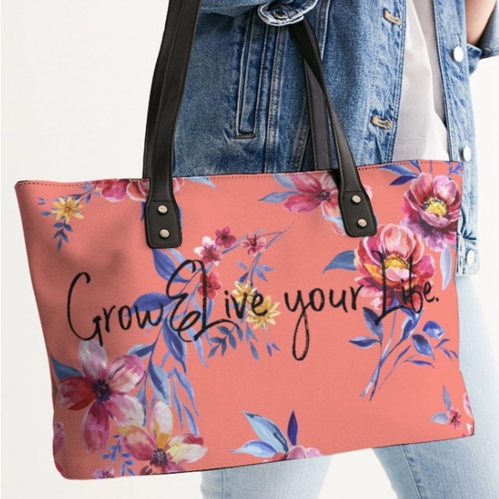 Floral Pink Tote Bag